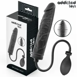 Dildo gonfiabile silicone da 19,5 cm nero