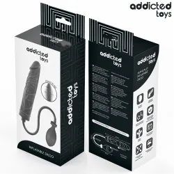 Dildo gonfiabile silicone da 19,5 cm nero