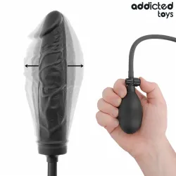 Dildo gonfiabile silicone da 19,5 cm nero