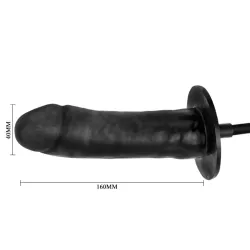Dildo gonfiabile vibrante in lattice nero