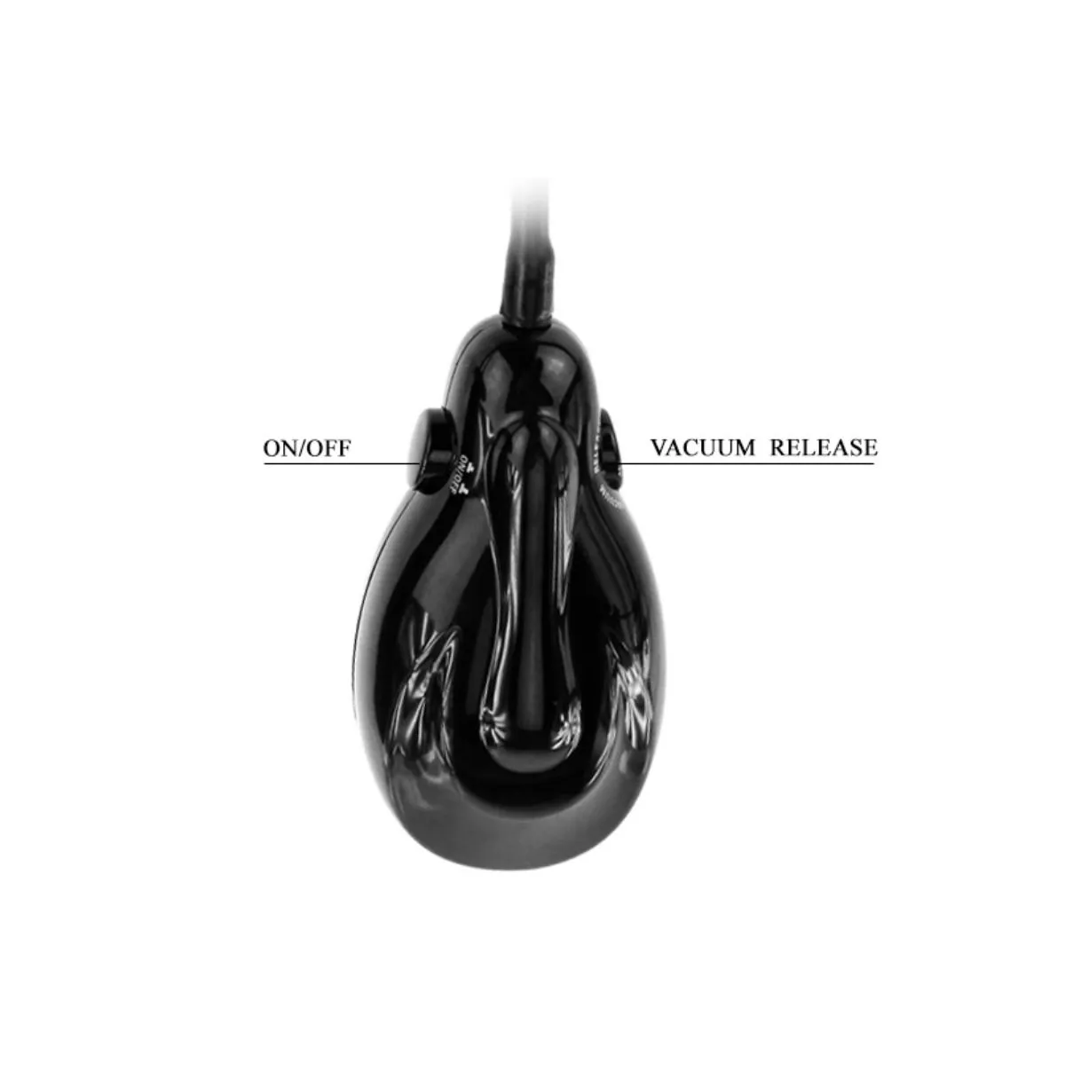Dildo gonfiabile vibrante in lattice nero