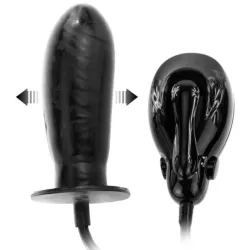 Dildo gonfiabile vibrante in lattice nero