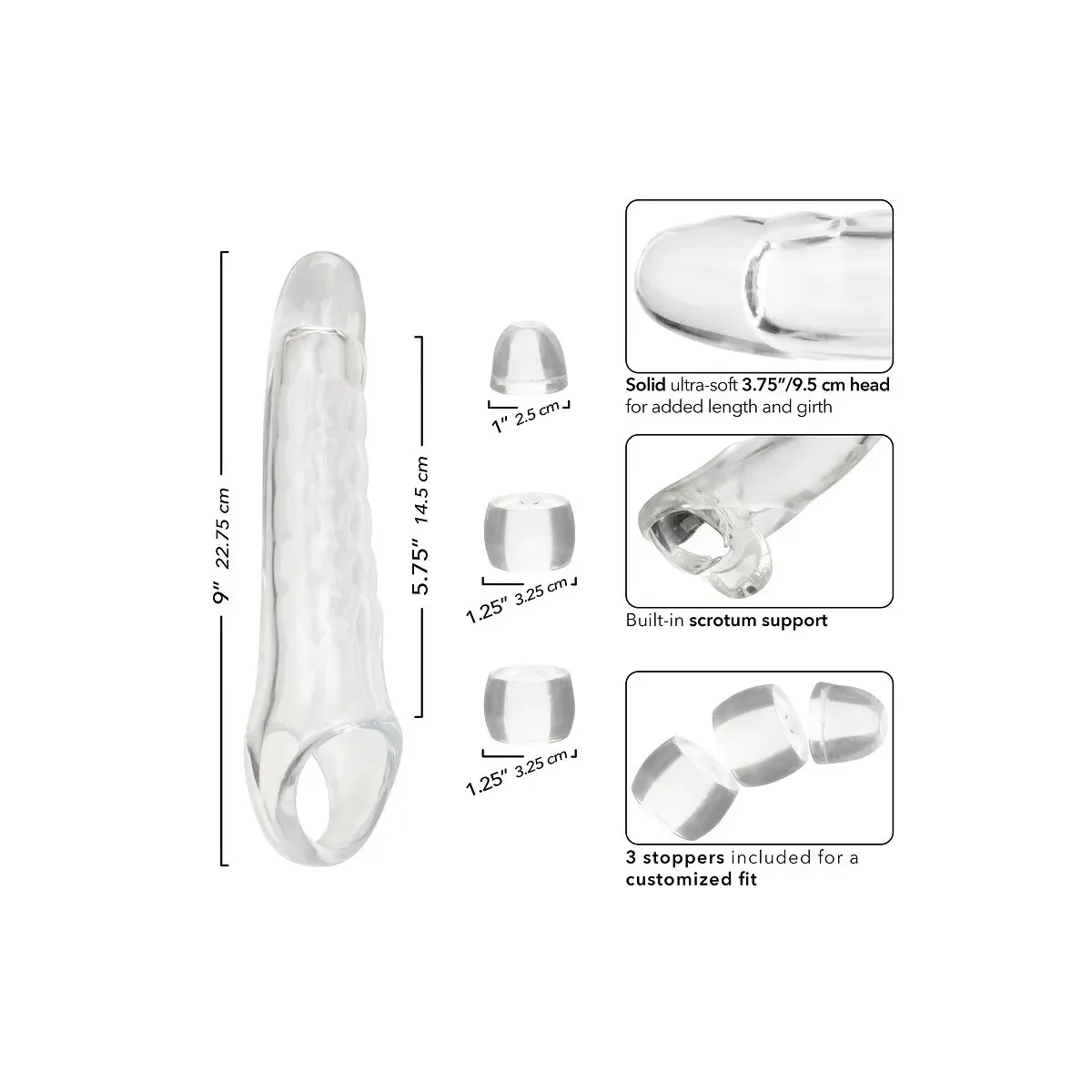 Guaina per allungamento pene 22,75 cm