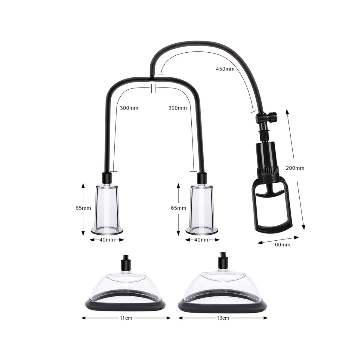 Set succhia capezzoli e clitoride con pompa
