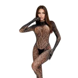 Tutina Sexy Leopardata a rete effetto guanto