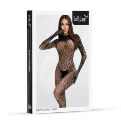 Tutina Sexy Leopardata a rete effetto guanto