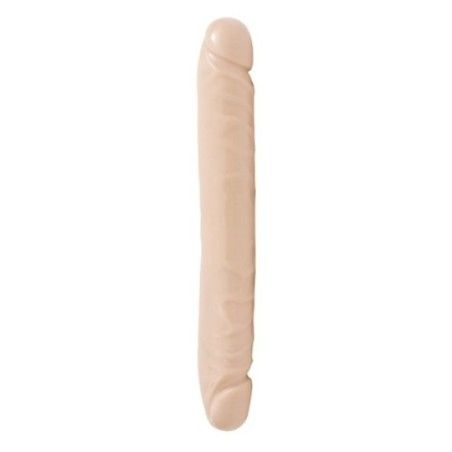 Dildo Doppio con venature pelle chiara 30 cm