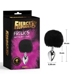 Plug Anale metallo bunny Tail 14 cm