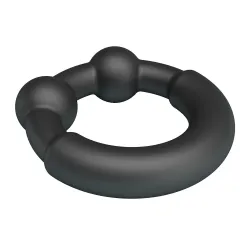 Anello Fallico in Silicone Nero elastico
