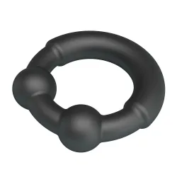 Anello Fallico in Silicone Nero elastico