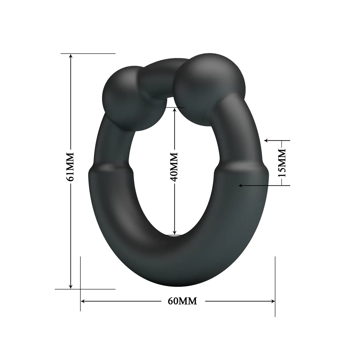 Anello Fallico in Silicone Nero elastico