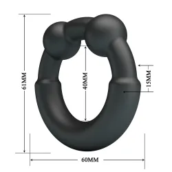 Anello Fallico in Silicone Nero elastico