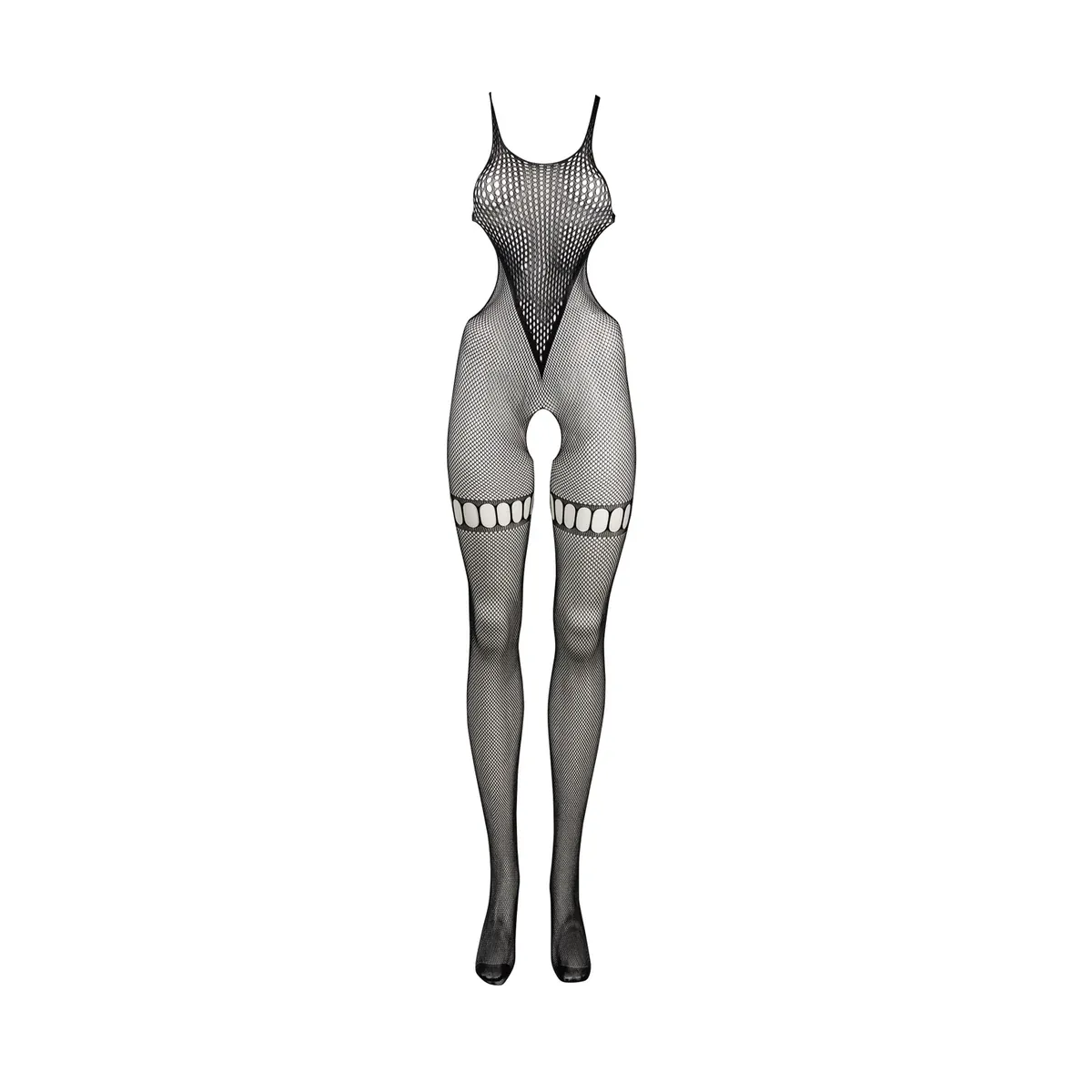 Tuta bodystocking fianchi e cavallo aperti