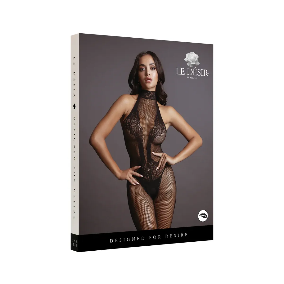 Tuta bodystocking cavallo aperto e colletto