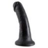 Fallo realistico ventosa nero 16,7 cm
