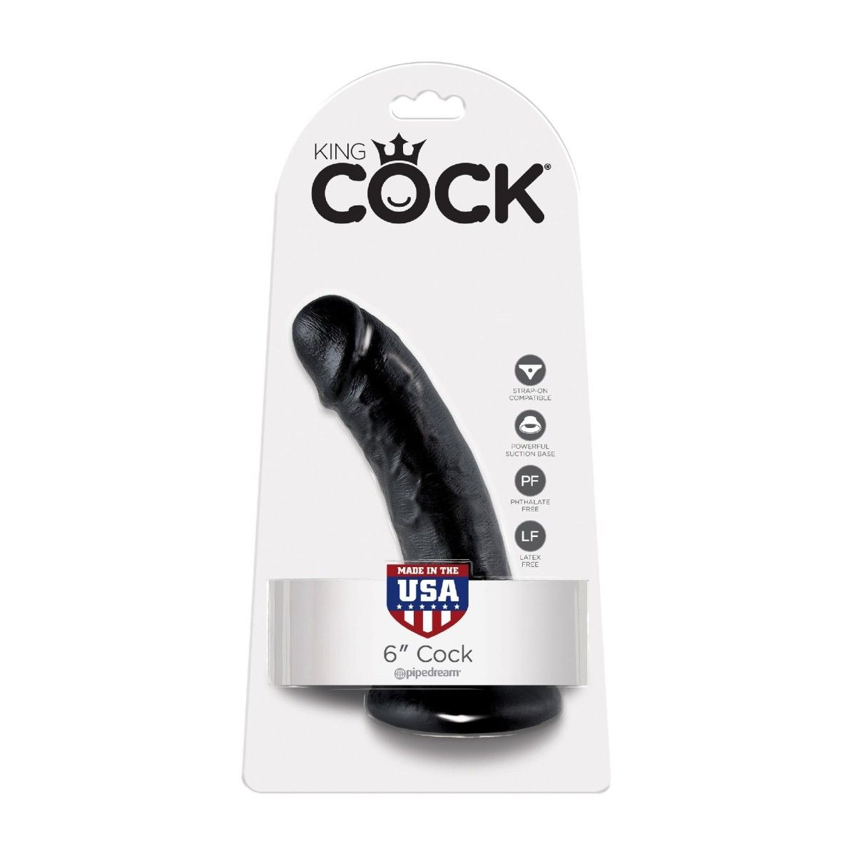 Fallo realistico king cock dildo 6 black