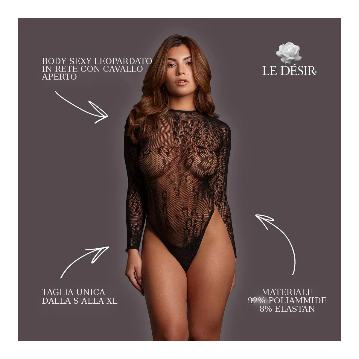 Body Sexy leopardato cavallo aperto