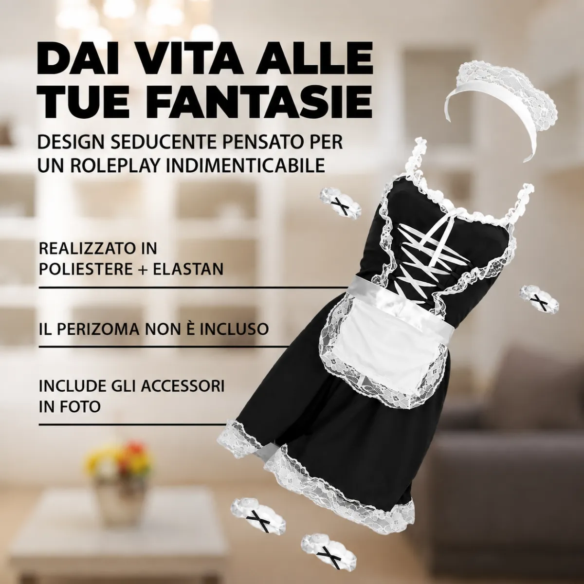 Costume Sexy da Cameriera Francese