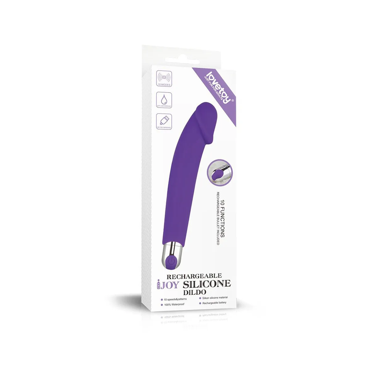 Vibratore per punto G viola 16,5 cm