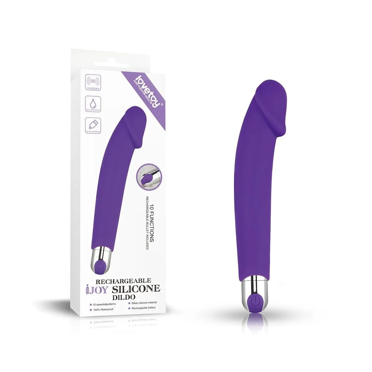 Vibratore per punto G viola 16,5 cm