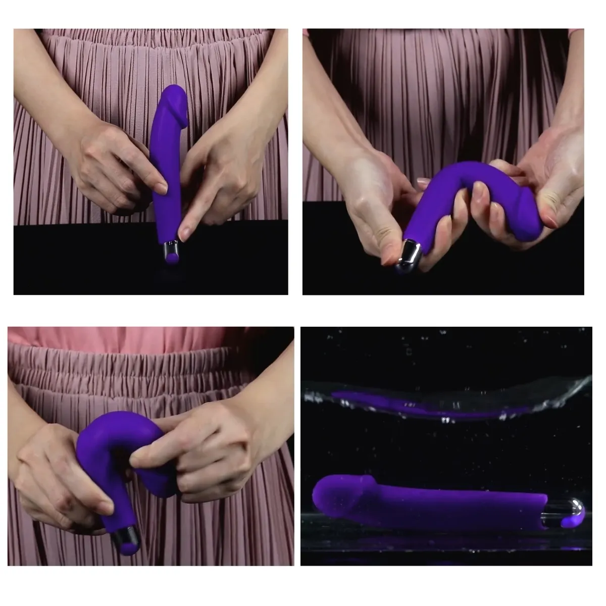 Vibratore per punto G viola 16,5 cm