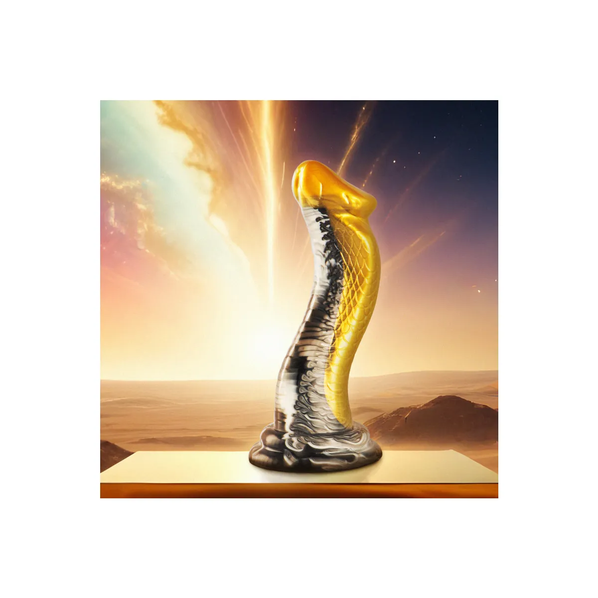 Dildo Monster Fantasy Cobra giallo 20,5 cm
