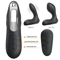 Stimolatore prostata gonfiabile e telecomando