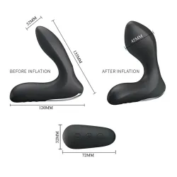Stimolatore prostata gonfiabile e telecomando