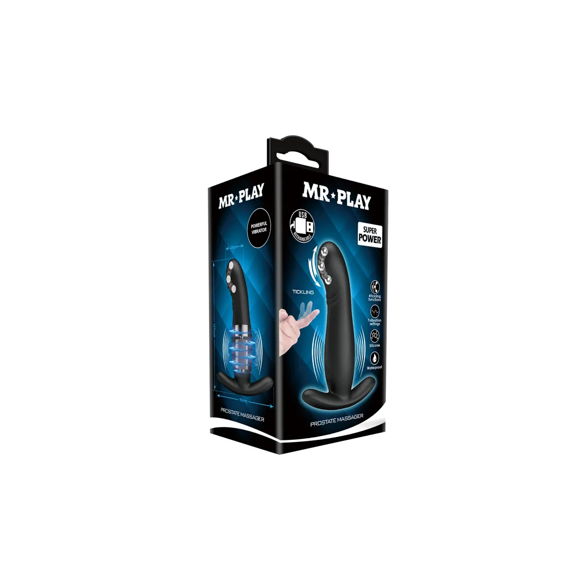 Vibratore Prostata 12,7 cm e funzione tap tap