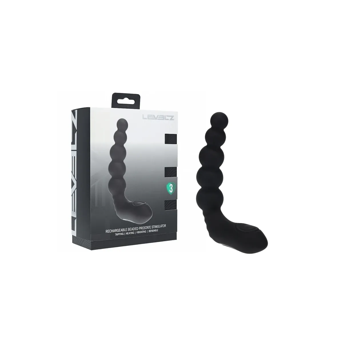 Vibratore per prostata scaldante e flessibile