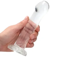 Dildo con ventosa trasparente 17 cm