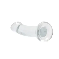Dildo con ventosa trasparente 17 cm