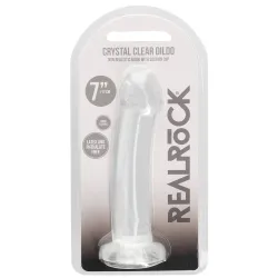 Dildo con ventosa trasparente 17 cm
