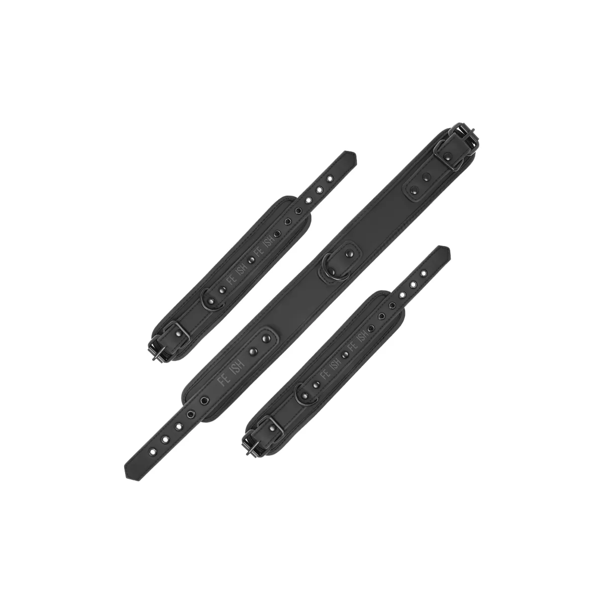 Set BDSM di manette e Collare in Pelle Vegana
