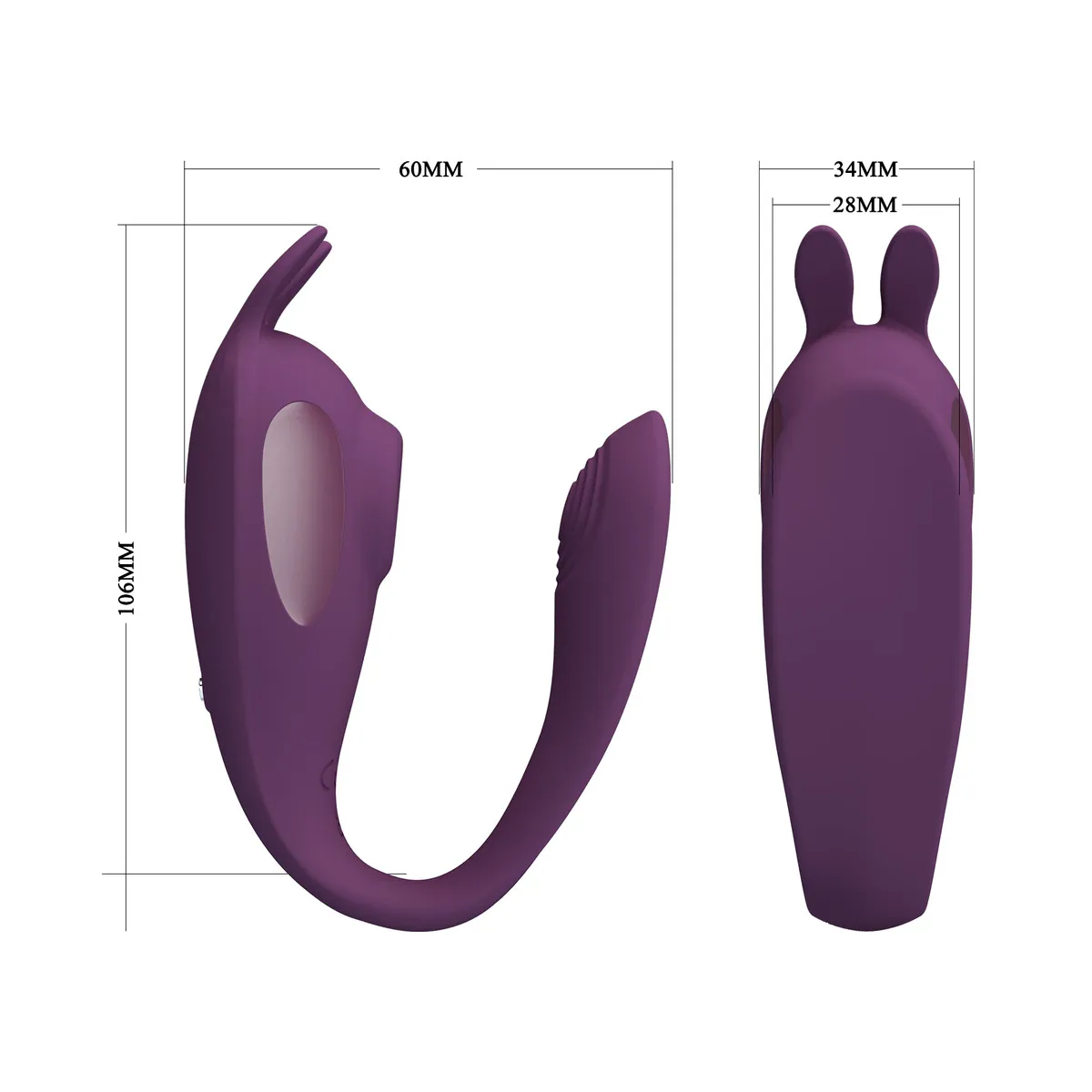 Vibratore per coppia in silicone con app