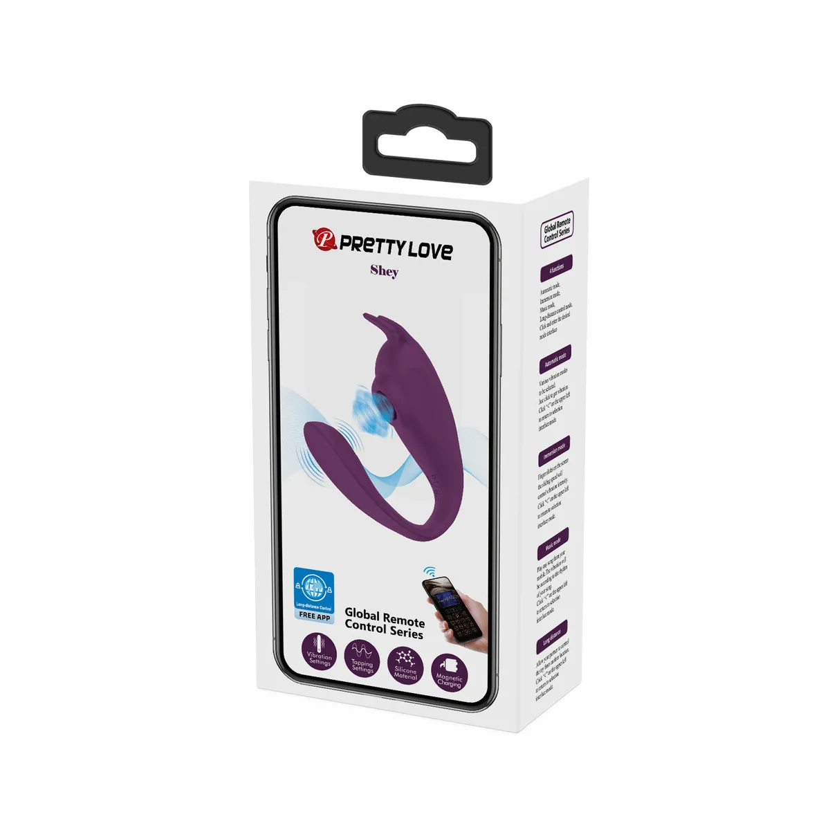 Vibratore per coppia in silicone con app