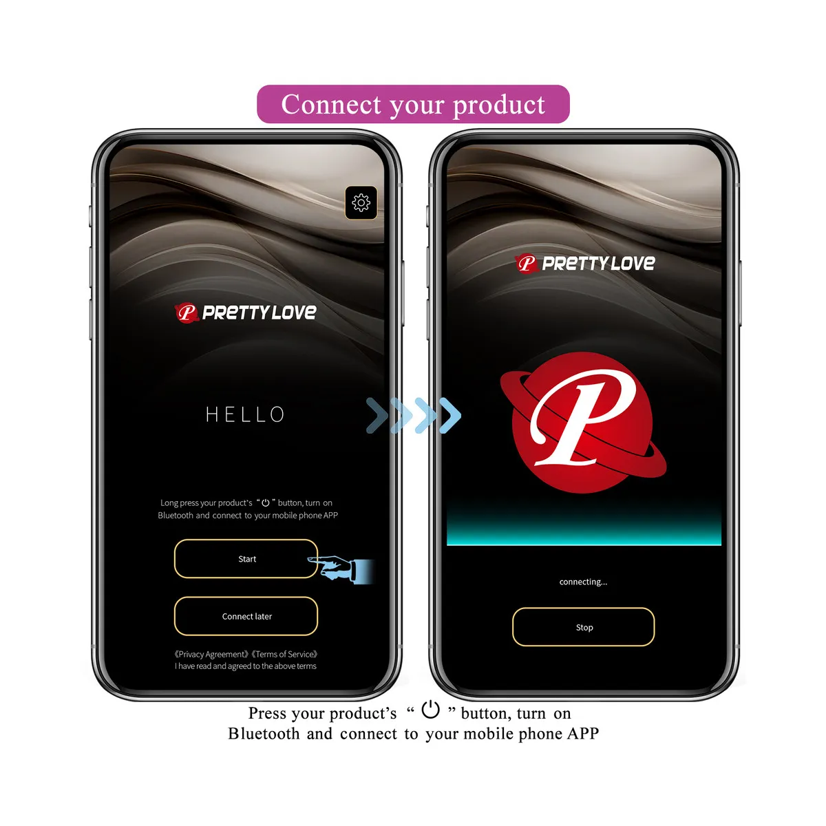 Vibratore per coppia in silicone con app
