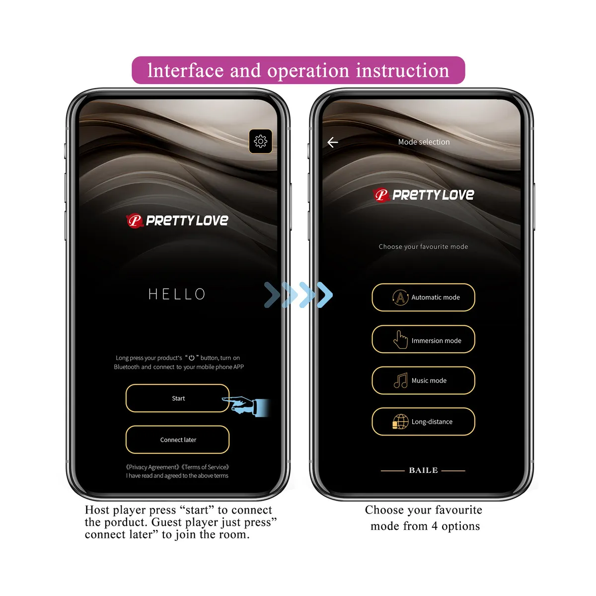 Vibratore per coppia in silicone con app