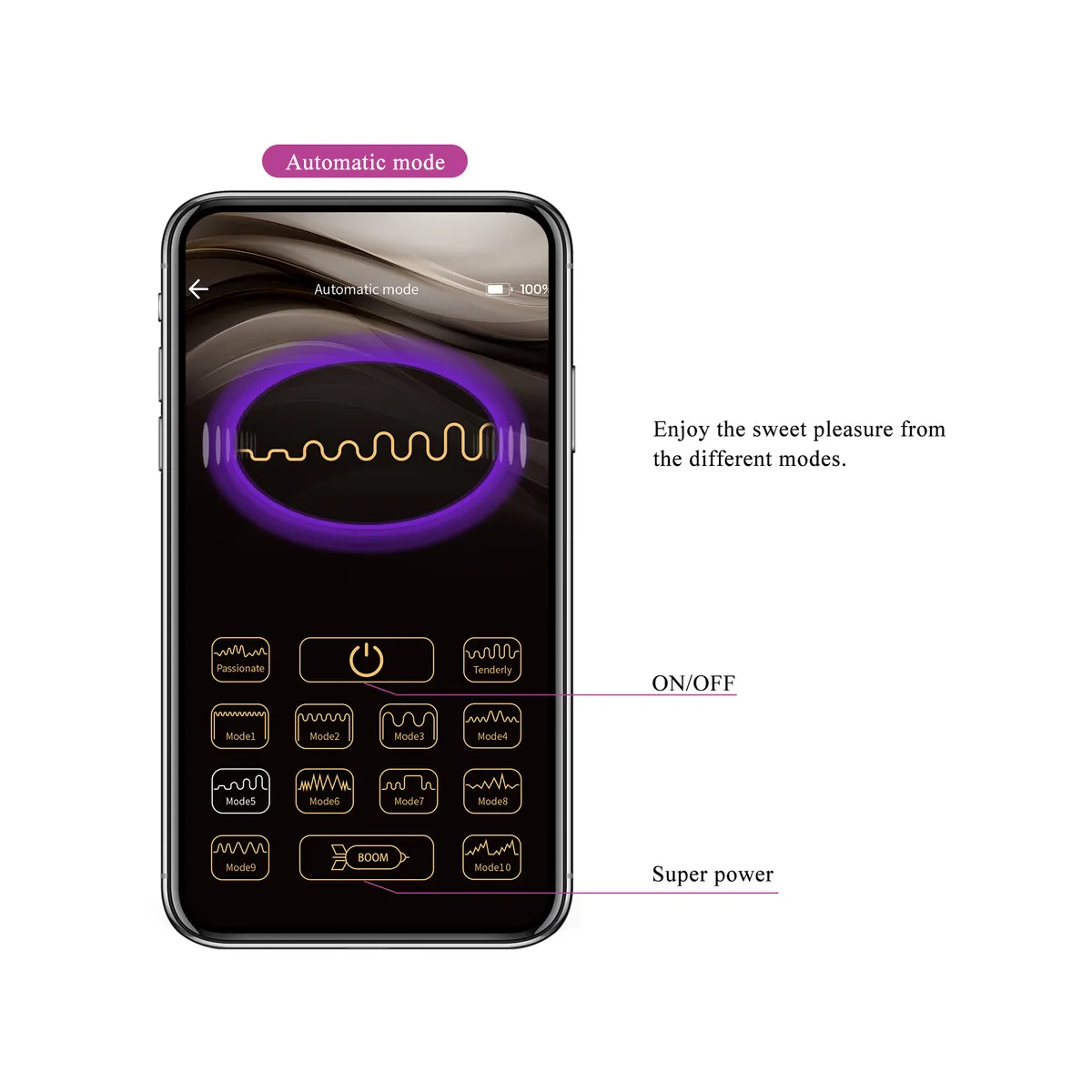 Vibratore per coppia in silicone con app