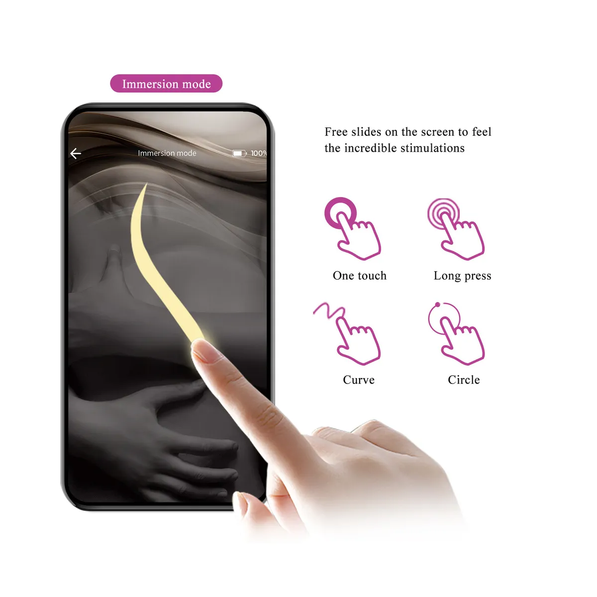 Vibratore per coppia in silicone con app