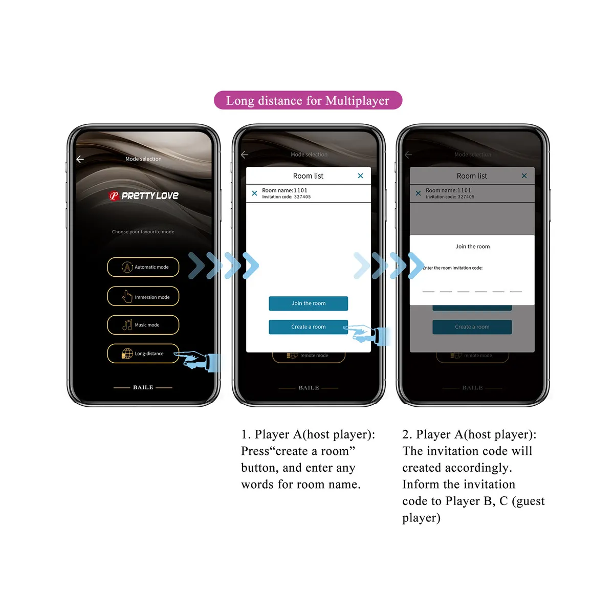 Vibratore per coppia in silicone con app