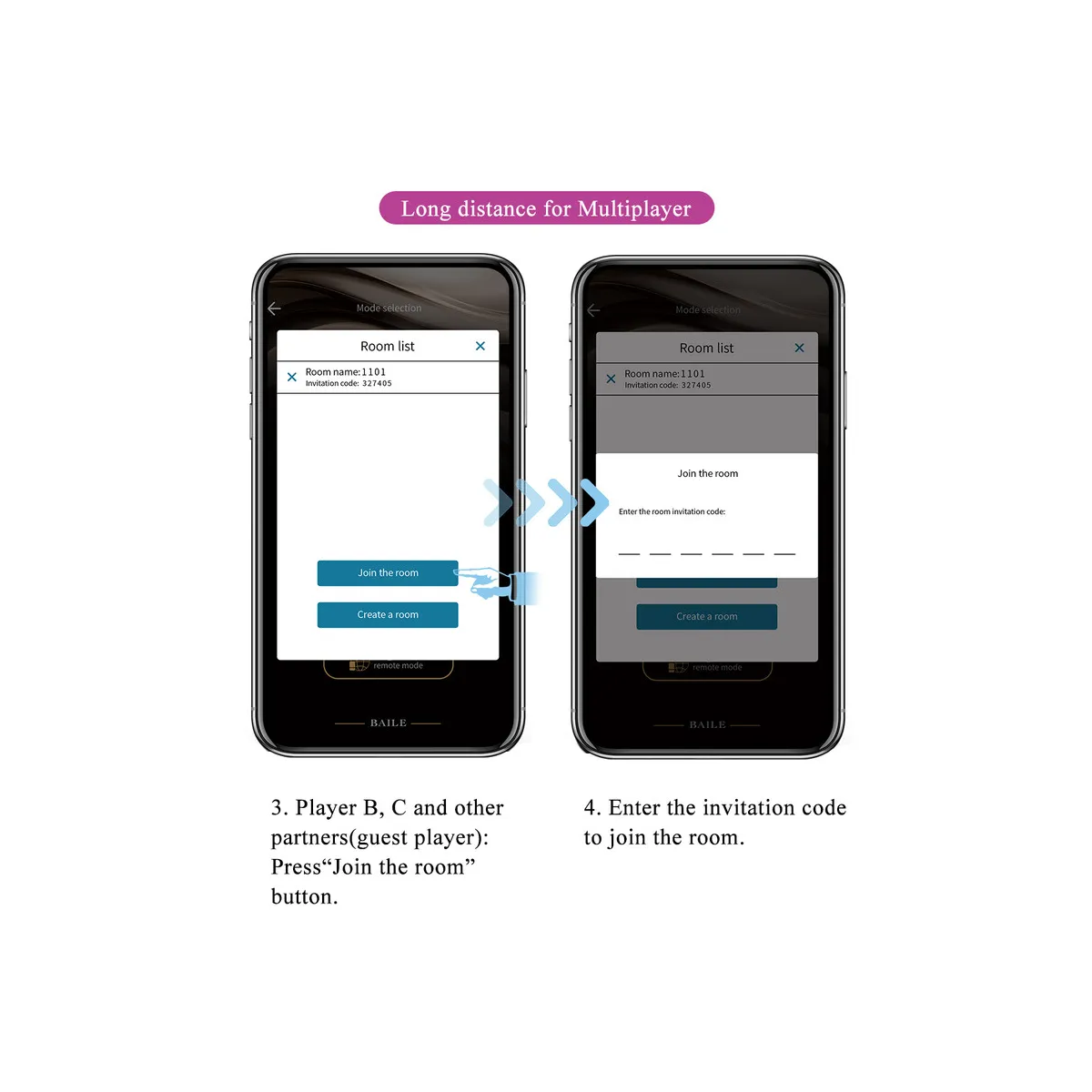 Vibratore per coppia in silicone con app