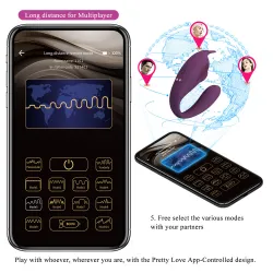Vibratore per coppia in silicone con app