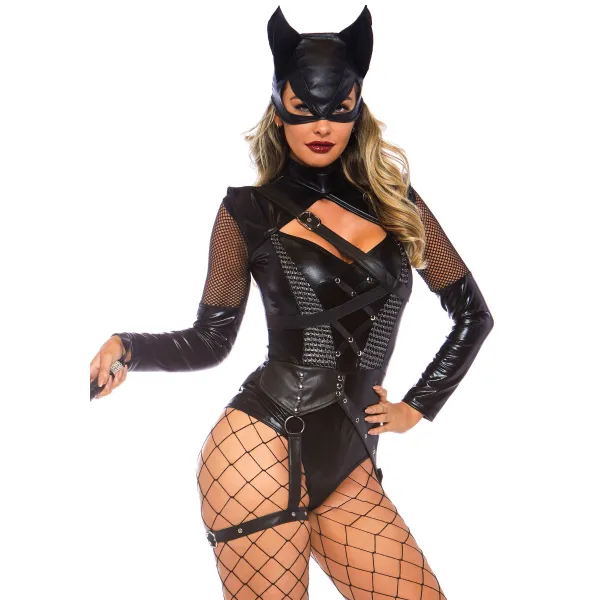 Costume sexy da catwoman 2 pz