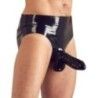Slip uomo fetish con guaina fallica in latex Slip uomo fetish con guaina fallica in latex