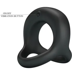 Anello pene e testicoli vibrante in silicone