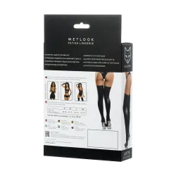 Calze lunghe wetlook effetto ecopelle