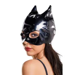 Maschera gatto a cappuccio effetto lucido