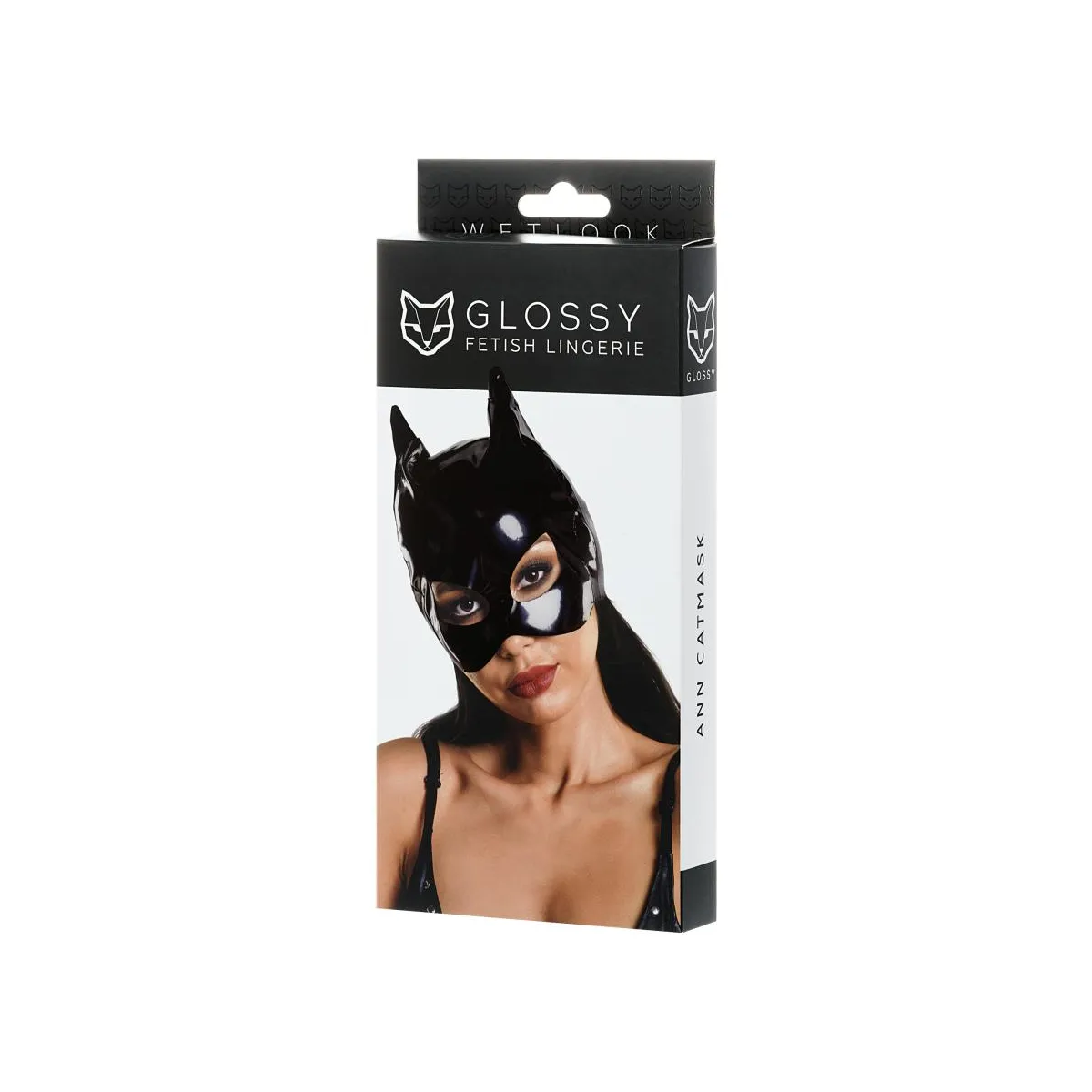 Maschera gatto a cappuccio effetto lucido