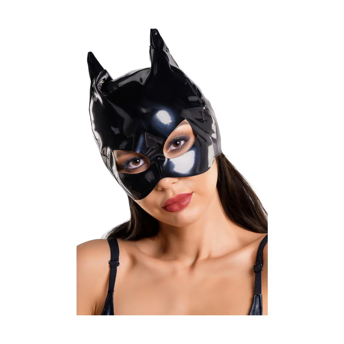 Maschera gatto a cappuccio effetto lucido
